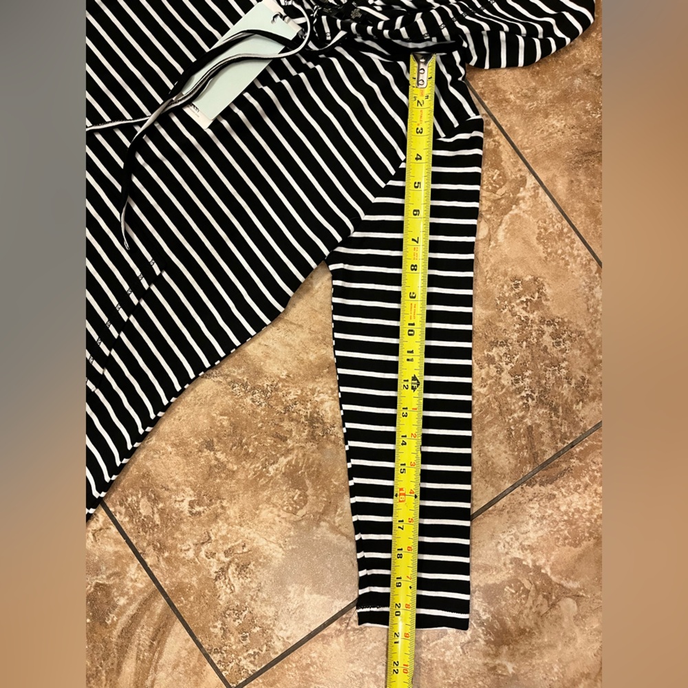 🆕 Iris Los Angeles hoodie dress long-sleeved bodycon midi drawstring neckline L - Picture 8 of 10